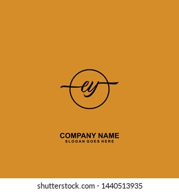 EY Initial handwriting logo template vector