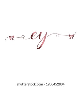 EY Initial logo handwriting modern luxury fashion