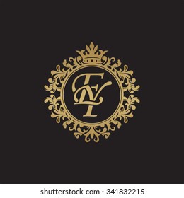 EY initial luxury ornament monogram logo