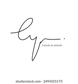 Ey Initial signature logo vector design