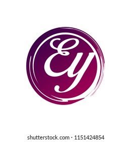 EY initial splash logo template vector