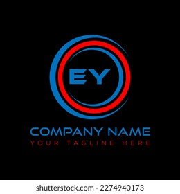 EY Brief Logo kreatives Design. EY einzigartiges Design.
