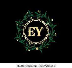 EY letter logo design with a circle shape. EY circle and cube shape logo design. EY monogram, business, real estate logo. EY Logo design with unique and simple design.