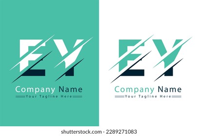 EY Letter Logo Design Template. Vector Logo Illustration