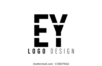 EY Letter Logo. EY YE letter logo. Unique attractive creative modern initial EY YE E Y initial based letter icon logo design.
