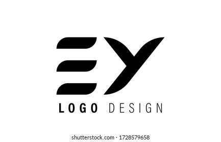 EY Letter Logo. EY YE letter logo. Unique attractive creative modern initial EY YE E Y initial based letter icon logo design.
