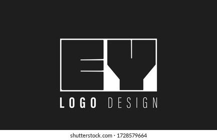 EY Letter Logo. EY YE letter logo. Unique attractive creative modern initial EY YE E Y initial based letter icon logo design.
