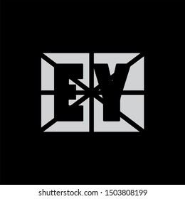 EY Letter monogram with abstrac concept style design