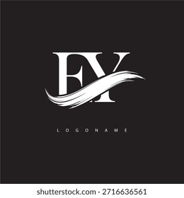 EY Letter Monogram Logo with Brush Stroke for Modern Brand Identity