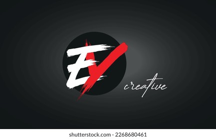 EY Letters Brush Paint Logo icon, Elegant Vector Design