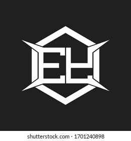EY Logo monogram with hexagon and four taper shape design template