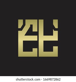 Logotipo EY con una plantilla de diseño de forma escamosa con colores dorados