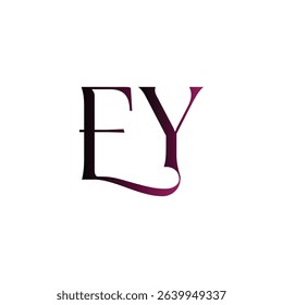 EY modern, minimalist wordmark logo design focusing on clean typography and timeless style, featuring sleek initials that convey professionalism, sophistication, and lasting brand identity.