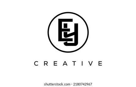 EY monogram. initial letters EY eye-catching Typographic logo design with circle, very creative stylish lettering logo icon for your business and company