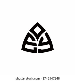 EY monogram logo with modern triangle style design template isolated on white background