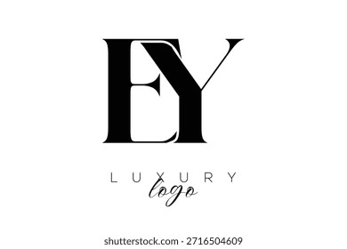 EY Serif Letter Monogram Typography Logo for Elegant Premium Branding Identity