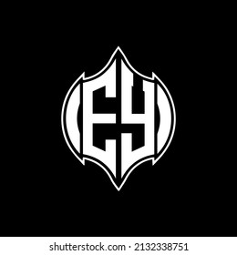 EY Unique modern flat abstract geometric initials vector letter logo design.
