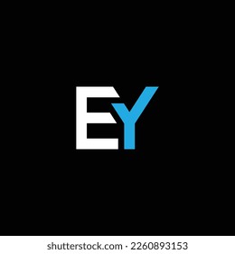 EY o YE abstracto sobresaliente negocio profesional impresionante marca artística empresa de diferentes colores ilustración logo