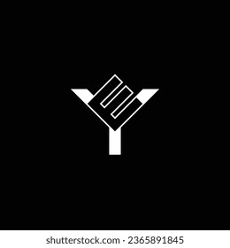 EY o YE abstracto sobresaliente negocio profesional impresionante marca artística empresa de diferentes colores ilustración logo