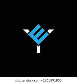 EY or YE abstract outstanding professional business awesome artistic branding company different colors illustration logo