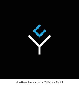 EY or YE abstract outstanding professional business awesome artistic branding company different colors illustration logo