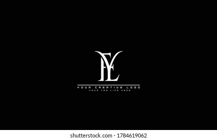 EY YE abstract vector logo monogram template