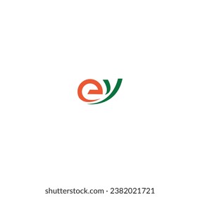 EY, YE letter logo design template elements. Modern abstract digital alphabet letter logo.