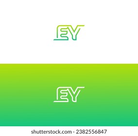 EY, elementos de plantilla de diseño de logotipo de letra YE. Logo de la letra digital abstracta moderna.