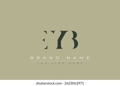 EYB abstract letter logo design. This logo is designed by three abstract letters.