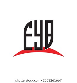 EYB letter logo design with white background in illustrator, vector logo modern alphabet font