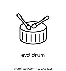 Eyd Drum icon. Trendy modern flat linear vector Eyd Drum icon on white background from thin line Religion collection, editable outline stroke vector illustration