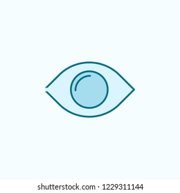 eye 2 colored line icon. Simple colored element illustration. eye outline symbol design from web icons set