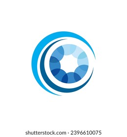 eye 3d technology abstract logo