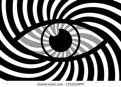 Eye abstract background - black, gray and white vector pattern