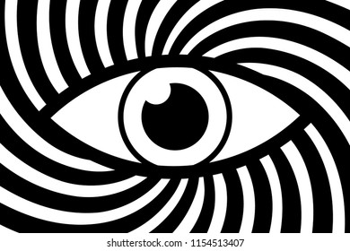 Eye abstract background - black and white vector pattern