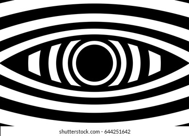 Eye - abstract black and white background
