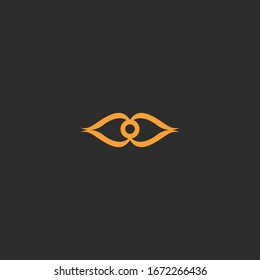 Diseño de la plantilla de icono del logotipo Resumen ocular en la ilustración del vector 