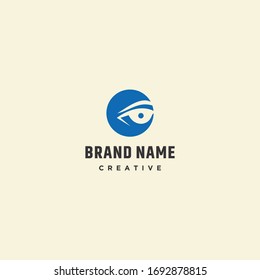 Eye Abstract logo template design in Vector illustration 
