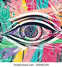 eye abstract painting