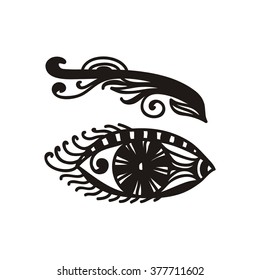 Eye abstract pattern design element vector illustration