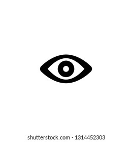 Eye abstract simple icon. Flat vector logo isolated on white. Vision, eyesight sign.  review, search button.