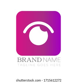 Eye abstract vector template design emblem logo, Business technology universal idea, illustration. Minimalism style. Company logo.