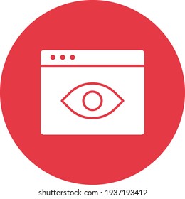 Ojo, publicidad, visión, imagen vectorial de icono de impresión. También se puede utilizar para el marketing web. Idóneo para aplicaciones web, aplicaciones móviles y medios impresos.