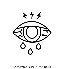 Eye Allergy Infection line icon