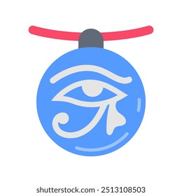 Eye Amulet Flat Icons, Vector illustration