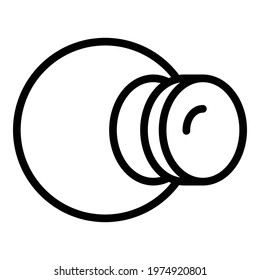 Eye anatomy icon. Outline eye anatomy vector icon for web design isolated on white background