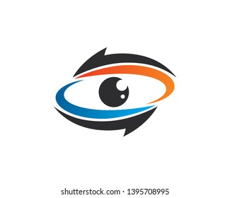 Eye and Arrow Logo Template, Icon, Symbol