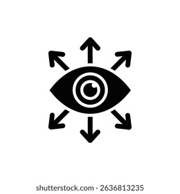 Eye with Arrows Symbolizing Vision and Strategic Planning