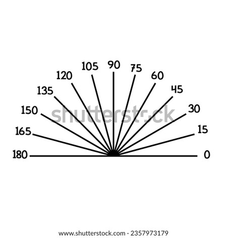Eye astigmatism test grid. Oculist Vector printable chart retina examination. lines degrees. Vision control. medical test
protractor for angles check. 