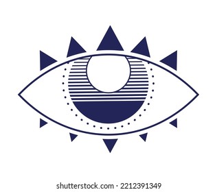 eye astrology esoteric icon isolated